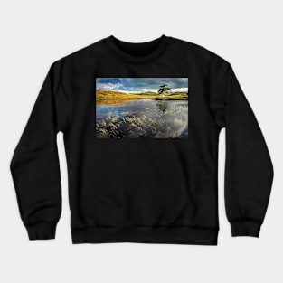 Kelly Hall Tarn Lake View with Pine Tree Crewneck Sweatshirt